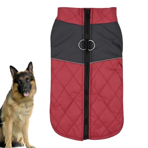 Hundemantel Winter - Reflektierender Hundemantel, wasserdichte und dicke Haustierjacken | Warmer Hundemantel mit verstellbarem Brustumfang, Kostüm Hundemantel Winter - Reflektierender Hundemantel, wasserdichte und dicke Haustierjacken | Warmer Hundemantel mit verstellbarem Brustumfang, Kostüm von Generic