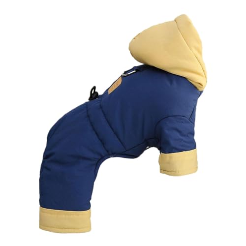 Hundemantel für kaltes Wetter, Hundebekleidung für kaltes Wetter, gepolsterte winddichte Hundebekleidung – weiche und dicke Hundebekleidung mit D-Ring, modische Kleidung von Generic