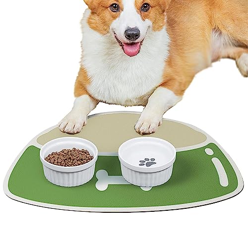 Hundematte für Futter und Wasser, wasserdichte Matte für Hunde, rutschfeste Pads für Futternäpfe, Antihaft-Matten Hundematte für Futter und Wasser, wasserdichte Matte für Hunde, rutschfeste Pads für Futternäpfe, Antihaft-Matten von Generic
