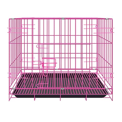 Hundenkästen für große Hunde Faltbare mentale Drahtboxen Hundehütte für Außen und Innen Tierkäfig mit doppeltem Aufkleber Vintage Pethouse (C, One Size ) von Generic