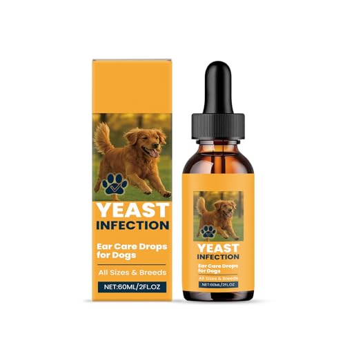 Hundeohrpflege-Tropfen, Ohrenschmalzgeruch, Hundeohr lindert Entzündungen, Reiniger Nhc510 (Yellow, 60ml) von Generic
