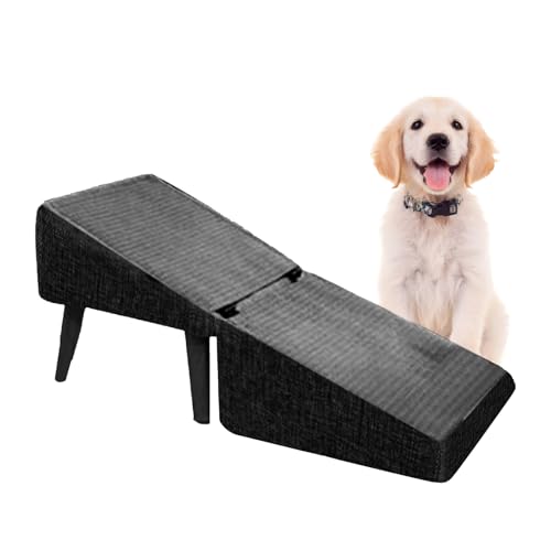Hunderampe Fürs Bett,Klappbare Treppe Sofa | Antirutsch Welpenleiter Mit Multifunktionalem Hocker Als Fußbank Kleintiere von Generic