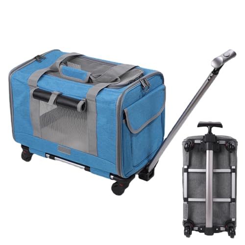 Hundereisebeutel - Airline zugelassener Träger, weicher Rolling -Haustier, belüftete Reisetasche | Sicherheitsschleifer mit sicherem Verriegelung, geräumiges Lagerfach, komfortables Design für Reisen, von Generic