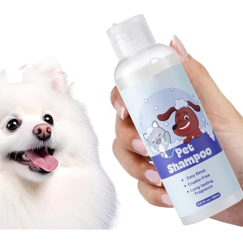 Hundeshampoo für kleine Hunde | 5,07 oz, natürlicher Duft, Conditioner für Welpen, Katzen, kleine Rassen, tränenfrei, 150 ml Hnp56 (White, 13.4cm) von Generic