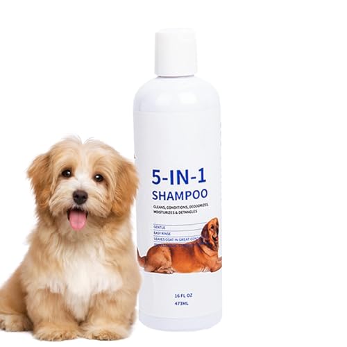 Hundeshampoo und Spülung,5-in-1-Hundeshampoo | Tränenloses Welpenshampoo - 16fl Oz Smell Good Hundeshampoo, Hundeshampoo und Fellwäsche, trockene Haut und Juckreizlinderung, natürliches Hundeshampoo f Hundeshampoo und Spülung,5-in-1-Hundeshampoo | Tränenloses Welpenshampoo - 16fl Oz Smell Good Hundeshampoo, Hundeshampoo und Fellwäsche, trockene Haut und Juckreizlinderung, natürliches Hundeshampoo f von Generic