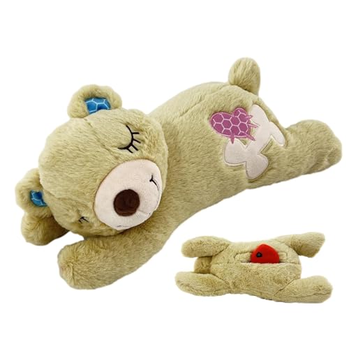 Hundespielzeug mit Herzrhythmus | Katzenspielzeug mit abnehmbarem Teddybär | batteriebetriebener Komfort zum Entspannen, Spielen, Spielen, Weich und weich zum Erkunden des Schlafes Hundespielzeug mit Herzrhythmus | Katzenspielzeug mit abnehmbarem Teddybär | batteriebetriebener Komfort zum Entspannen, Spielen, Spielen, Weich und weich zum Erkunden des Schlafes von Generic