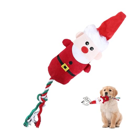 Hundespielzeug zum Zahnen von Welpen, Kauspielzeug für Welpen zum Zahnen | Weiches Tierspielzeug zum Thema Weihnachten zum Zahnen von Welpen,Welpenzubehör mit Quietscher, Leckerli-Spielzeug für Hunde von Generic