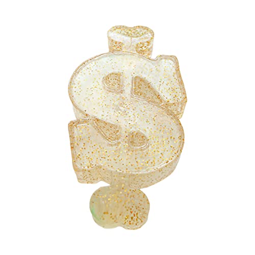Hundesqueak Toy TPR Chew USD-Logo Shape Toy mit Squeaker Dollar-Shape Squeak Sound Toy USD-Style mit Glitter Dog Beißring für Welpen von Generic
