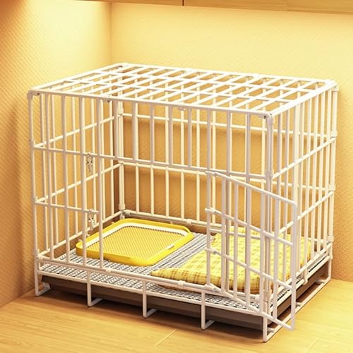 Hundetransportbox Auto Faltbare Hundebox Mit Ausziehbarer Toilette Leicht Zu Reinigen Aus Metall Längen: 50/60/70/85 cm in 5 Farben Erhältlich(White,83 * 61 * 69cm) von Generic