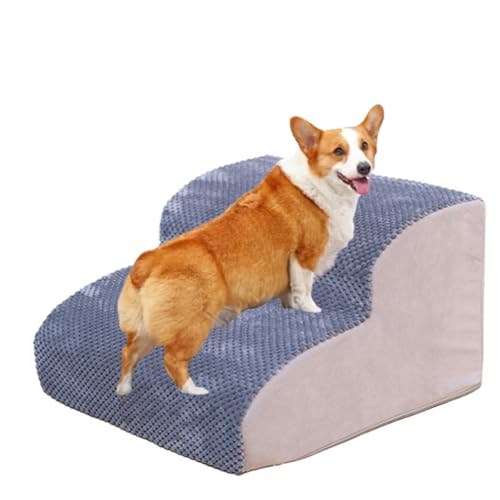 Hundetreppe für Hochbett und Couch, Haustierstufen mit maschinenwaschbarer Stoffabdeckung, 2 Stufen/3 Stufen/4 Stufen Nicht-Schlupfschwamm-Stofftier-Rampe für kleine Hunde kurzbein ältere Hunde Hundetreppe für Hochbett und Couch, Haustierstufen mit maschinenwaschbarer Stoffabdeckung, 2 Stufen/3 Stufen/4 Stufen Nicht-Schlupfschwamm-Stofftier-Rampe für kleine Hunde kurzbein ältere Hunde von Generic