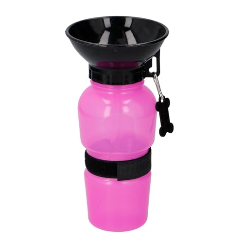 Hundetrinkflasche 500ml Hundewasserflasche Auslaufsicher Tier Trinkflasche BPA-frei Lebensmittelecht Für Outdoor Wandern Reisen Gassi gehen(Pink) von Generic