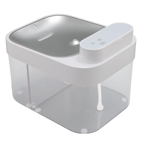 Hundewasserspender, ABS -Haustier -Getränkequelle und Automatische Anwendung von Edelstahl Erkennung mit Stahlschüssel für das Tiergeschäft für (EU-Stecker) von Generic