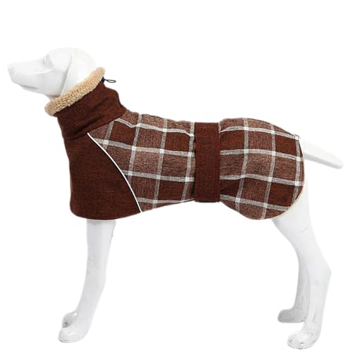 Hundewinterjacke, Warme Hundejacke mit Fleecefutter, Reflektierender Rollkragenpullover, Schneeanzug für kaltes Wetter mit Geschirrloch für Kleine, Mittlere und Große Hunde, Verstellbares Design von Generic