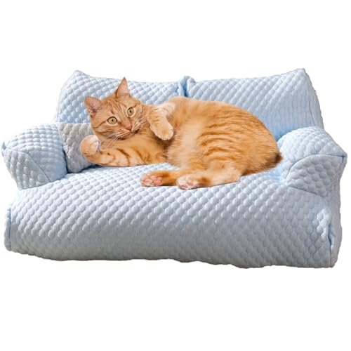 Ice Seide Kühlkatze Couch für kleine Haustiere, Haustiere süßes Couchbett mit kleinem Kissen, 27 Pfund Haustiere abnehmbare und waschbare rechteckige Hundebettsofa mit einem Schlupfboden Ice Seide Kühlkatze Couch für kleine Haustiere, Haustiere süßes Couchbett mit kleinem Kissen, 27 Pfund Haustiere abnehmbare und waschbare rechteckige Hundebettsofa mit einem Schlupfboden von Generic