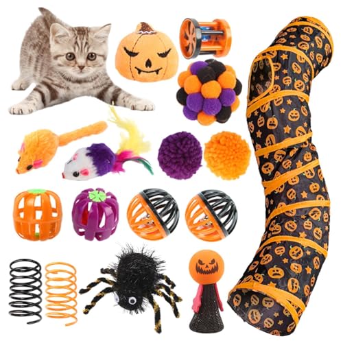 Innentunnel für Katzen, interaktiver Tunnel für Katzen, Katzenspielzeug für Halloween, verbessert die Übung und reduziert Langeweile, interaktives Spielzeug für Haustiere von Generic