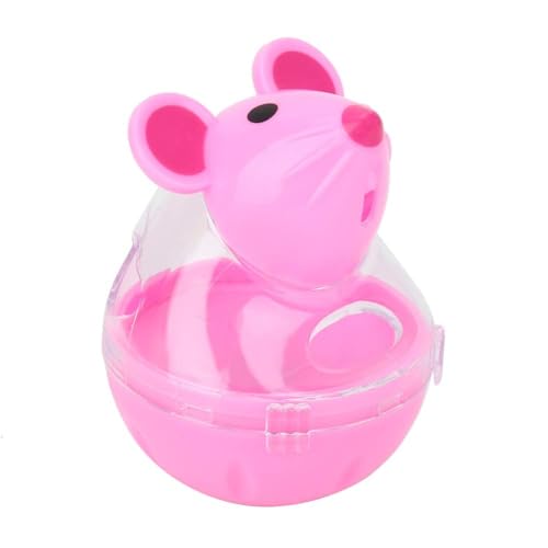 Interaktiver in Katzenform, hochwertiger Slow Feeder für Katzen, Futterspender und Verspieltes Spielzeug in stilvollem Beige, fördert die Essgewohnheiten Chip Futterautomat Katze (Pink, One Size) von Generic