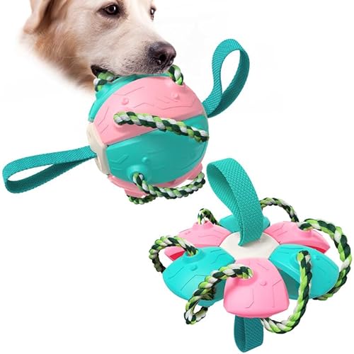 Interaktives Hundespielzeug, Outdoor-Sport-Ballspielzeug, fliegende Untertasse, Spielzeugball, geeignet für mittelgroße und große Hunde von Generic
