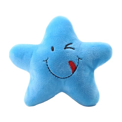 Interatives Quietschspielzeug für Hunde in Sternform für Katzen, weich, für das Training von Hunden und Welpen Hnw876 (Blue, 11cm) von Generic