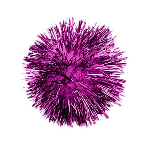 Jouet Pour Chat de compagnie, oignon doré élastique 5cm, jouet amusant Pour Chat, Grand oignon doré à Paillettes, jouets Teaser Pour Chat Spielzeugkorb Für Haustiere (Purple, One Size) von Generic