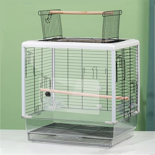 Käfig, Vögel Käfig, mit Dachfenster, mit Zubehör, Kann Nach Draußen Getragen Werden, for Kleine und Mittelgroße Vögel von Generic