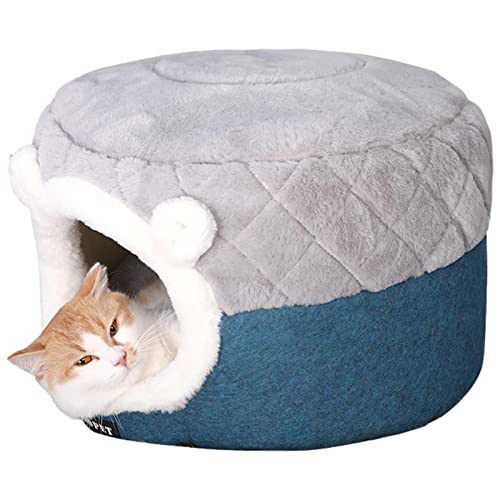 Kätzchenbett, rutschfest, zusammenklappbar, für Katzen im Innenbereich, 2-in-1 Haustierbedarf, Katzenbetten und Möbel, tiefer Schlaf, bequem für Haustiere, Katzen, Welpen von Generic