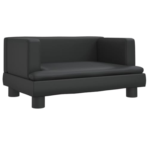 Kangmusi Hundebett Schwarz 60x40x30 cm Kunstleder, kangmusi171913 von Generic