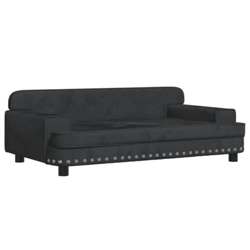Kangmusi Hundebett Schwarz 90x53x30 cm Samt, kangmusi171872 von Generic