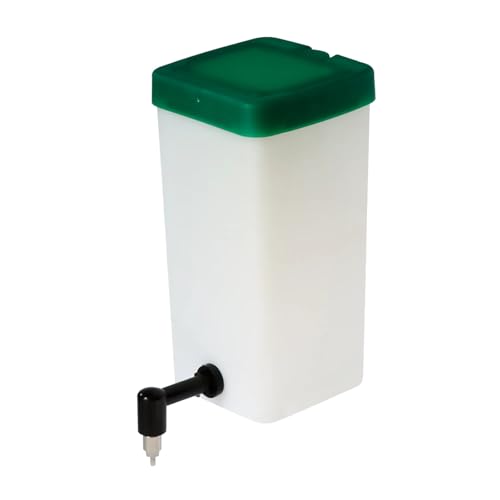 Kaninchen-Wasserflasche, 1 l, auslaufsichere Schweine-Wasserflasche aus Kunststoff mit Edelstahl-Nippel, Kaninchen-Trinker für Kaninchen, Frettchen, Hamster Nhc535 (Green, 8x8x18cm) von Generic