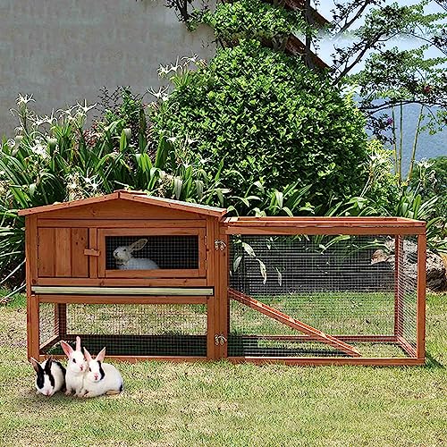 Kaninchenkäfige für Kaninchen Indoor Hühnerställe Outdoor Großer Hühnerstall mit wasserdichtem Oberteil Massivholz Kaninchenkäfig mit ausziehbarem Tablett Kaninchenkäfige für Kaninchen Indoor Hühnerställe Outdoor Großer Hühnerstall mit wasserdichtem Oberteil Massivholz Kaninchenkäfig mit ausziehbarem Tablett von Generic