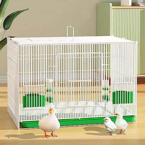 Kaninchenstall Indoor-Meerschweinchen-Laufstall Hühnerkäfig Haustierkäfig mit ausziehbarem Tablett Chinchilla Hase Gerbil Kleintierkäfig (weiß) von Generic