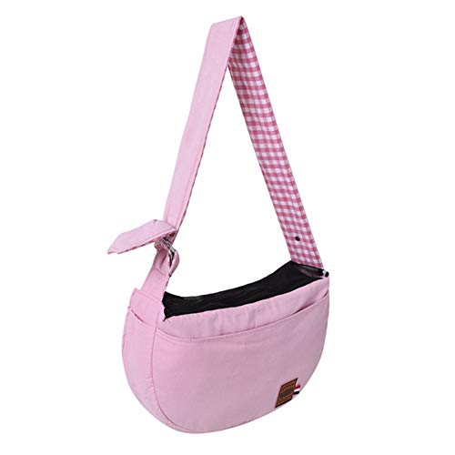 Katze, Rucksack, Haustiertrage, Rahmen, Käfig, Tragetasche, tragbar, Transporttasche, bequem, für Haustiere, Welpen, Outdoor, Reisen, Handtasche, Rosa, einzelne Umhängetasche, Schlinge Französische von Generic