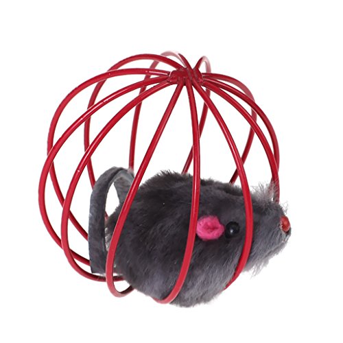 Lustiges Spielzeug für Haustiere, Mäuse, Ratte im Käfigball, Blaugrün, Rot von NOBRAND