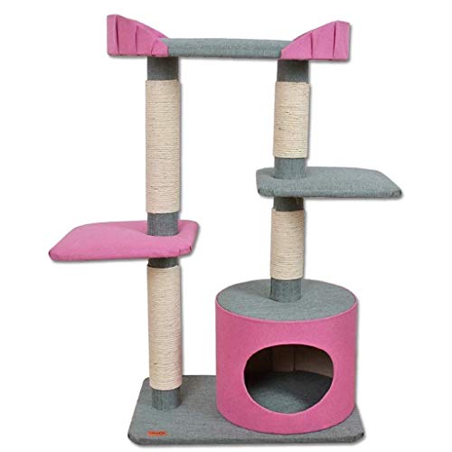 Katzen-Klettergerüst, 3 Plattformen, Kratzbaum, Aktivitätscenter – Kätzchenmöbel, Spielhaus mit Sisal-bezogenen Kratzbäumen und baumelnden Mäusespielzeugen, Katzen-Kletterbaum Katzen-Klettergerüst, 3 Plattformen, Kratzbaum, Aktivitätscenter – Kätzchenmöbel, Spielhaus mit Sisal-bezogenen Kratzbäumen und baumelnden Mäusespielzeugen, Katzen-Kletterbaum von Generic