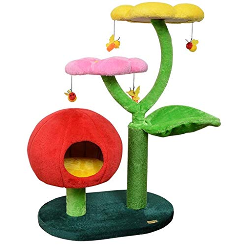 Katzen-Klettergerüst, Kratzbaum, Sisal-Kratzbaum, Kätzchen-Möbel, Plüsch-Eigentumswohnung, Spielhaus mit baumelndem Spielzeug, Katzen-Aktivitätszentrum, Katzen-Kletterbaum Katzen-Klettergerüst, Kratzbaum, Sisal-Kratzbaum, Kätzchen-Möbel, Plüsch-Eigentumswohnung, Spielhaus mit baumelndem Spielzeug, Katzen-Aktivitätszentrum, Katzen-Kletterbaum von Generic