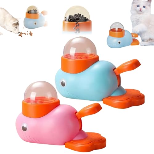 Katzen-Leckerli-Spielautomat, Enten-Leckerli-Spender, interaktives Entenförmiges Anreicherungsspielzeug für Katzen und kleine Hunde, Leckerli-Dosierung mit Knopf, interaktives langsames Katzen-Leckerli-Spielautomat, Enten-Leckerli-Spender, interaktives Entenförmiges Anreicherungsspielzeug für Katzen und kleine Hunde, Leckerli-Dosierung mit Knopf, interaktives langsames von Generic
