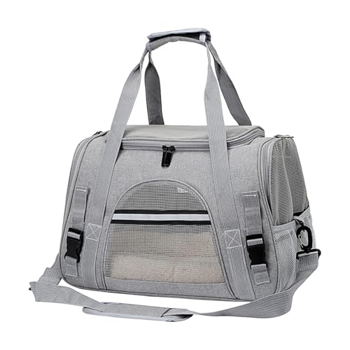 Katzen Tragetasche - Faltbare Tragetasche für Katzen | Hunde-Reisetasche mit Reißverschluss, Netzfenster, Transportbox für kleine Hunde von Generic