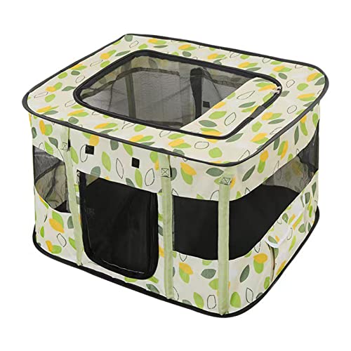 Katzenausbuchtungsraum, Faltbares Katzenhaus Entfernbarer Oberlicht Gittertuch View Fenster Oxford Stoff Atmungsable Tür für Hunde für Zuhause (Green) von Generic