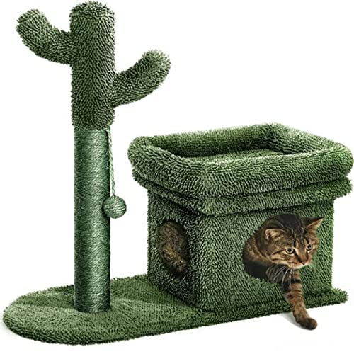 Katzenbaum, Kaktus Katzenbaum Katzenturm Klettergerüst mit Sisal überzogenem Kratzbaum, moderner niedlicher Katzenbaum Türme für Indoor-Katzen von Generic
