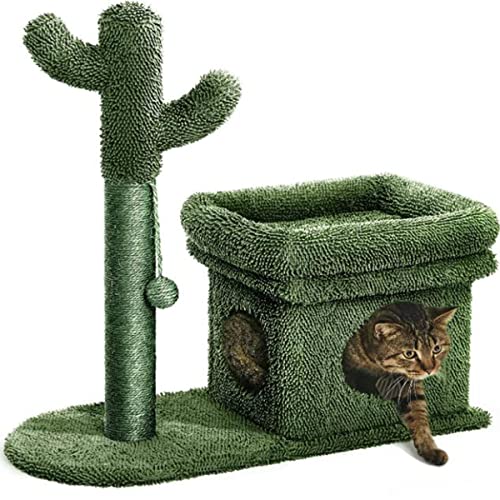 Katzenbaum, Kaktus Katzenbaum Katzenturm Klettergerüst mit Sisal überzogenem Kratzbaum, moderner niedlicher Katzenbaum Türme für Indoor-Katzen Katzenbaum, Kaktus Katzenbaum Katzenturm Klettergerüst mit Sisal überzogenem Kratzbaum, moderner niedlicher Katzenbaum Türme für Indoor-Katzen von Generic