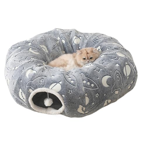 Katzenbett, Tunnel für Katzen, Donut-Spielzeug, interaktives Spielzeug mit leuchtenden Tieren im Dunkeln, für kleine mittelgroße und große Größen Katzenbett, Tunnel für Katzen, Donut-Spielzeug, interaktives Spielzeug mit leuchtenden Tieren im Dunkeln, für kleine mittelgroße und große Größen von Generic