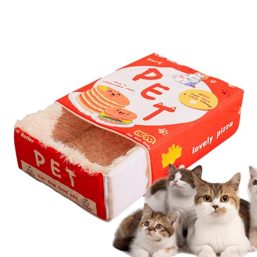 Katzenbett – Haustierbett für Katzen – rechteckiges Katzenbett in Form eines Snacks – bequemes Katzenhaus | Abnehmbares weiches Hundebett maschinenwaschbar mit Reißverschluss Katzenbett – Haustierbett für Katzen – rechteckiges Katzenbett in Form eines Snacks – bequemes Katzenhaus | Abnehmbares weiches Hundebett maschinenwaschbar mit Reißverschluss von Generic