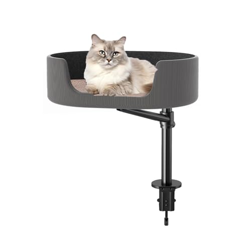Katzenbett Schreibtisch Höhenverstellbar,katzenbett Tischhalterung Drehbar,Desktop-Haustier-katzenbett,für Katzenliebhaber, Vermeiden Ablenkung Bei Der Arbeit Den Schreibtisch von Generic