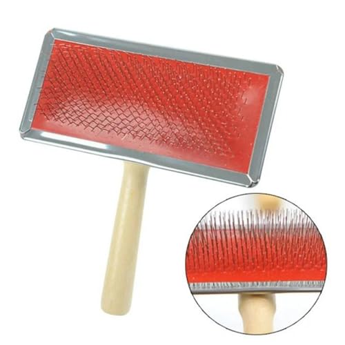 Katzenbürste 13CM, Selbstreinigende Hundebürste Zupfbürste 4 Stück Entfernt Unterwolle Katzenkamm, Self Cleaning Slicker Brush für Katzen Hunde Lange/Kurzhaar (13CM,1 Stück) von Generic