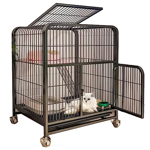Katzengehege Für Draußen Umschlossen Mit Hochwertigen Universalrädern,Mehrschichtiger Speicherplatz, Freie Partitionierung,Langlebig, Geeignet Für Katzen, Hunde ( Size : 70*55*75cm-Black , Color : Typ Katzengehege Für Draußen Umschlossen Mit Hochwertigen Universalrädern,Mehrschichtiger Speicherplatz, Freie Partitionierung,Langlebig, Geeignet Für Katzen, Hunde ( Size : 70*55*75cm-Black , Color : Typ von Generic