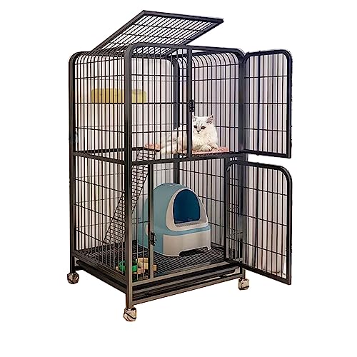 Katzengehege Für Draußen Umschlossen Mit Hochwertigen Universalrädern,Mehrschichtiger Speicherplatz, Freie Partitionierung,Langlebig, Geeignet Für Katzen, Hunde ( Size : 71*55*127cm-Black , Color : Ty Katzengehege Für Draußen Umschlossen Mit Hochwertigen Universalrädern,Mehrschichtiger Speicherplatz, Freie Partitionierung,Langlebig, Geeignet Für Katzen, Hunde ( Size : 71*55*127cm-Black , Color : Ty von Generic