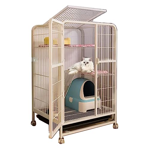 Katzengehege Für Draußen Umschlossen Mit Hochwertigen Universalrädern,Mehrschichtiger Speicherplatz, Freie Partitionierung,Langlebig, Geeignet Für Katzen, Hunde ( Size : 78*55*108cm-White , Color : Ty Katzengehege Für Draußen Umschlossen Mit Hochwertigen Universalrädern,Mehrschichtiger Speicherplatz, Freie Partitionierung,Langlebig, Geeignet Für Katzen, Hunde ( Size : 78*55*108cm-White , Color : Ty von Generic