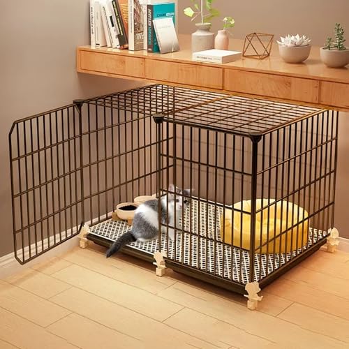 Katzengehege Indoor Kitten XXL Balkon Freigehege Kaninchen Auslaufgitter Laufkäfig Gittergehege Hasen Meerschweinchen Welpenauslauf DIY, Perfekt für Welpentraining (Color : A, Size : 74 * 37 * 41cm) von Generic