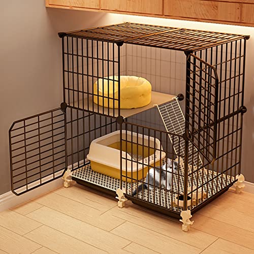 Katzengehege Indoor Kitten XXL Balkon Freigehege Kaninchen Auslaufgitter Laufkäfig Gittergehege Hasen Meerschweinchen Welpenauslauf DIY, Perfekt für Welpentraining (Color : B, Size : 74 * 37 * 77cm) Katzengehege Indoor Kitten XXL Balkon Freigehege Kaninchen Auslaufgitter Laufkäfig Gittergehege Hasen Meerschweinchen Welpenauslauf DIY, Perfekt für Welpentraining (Color : B, Size : 74 * 37 * 77cm) von Generic