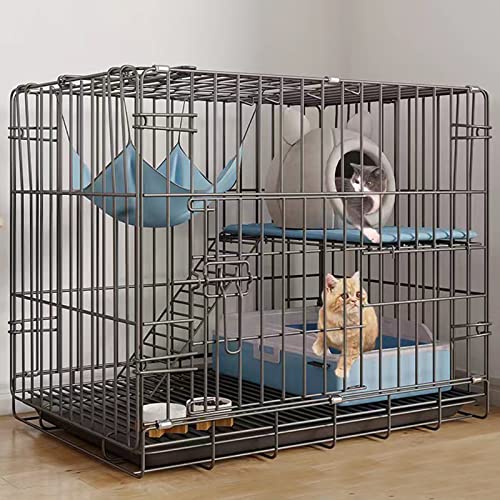 Katzengehege Indoor Outdoor Groß Metall Hundekäfig Faltbar Hundebox mit 2 Türen Gitterbox Hunde Katzen, Kleintiere Transportkäfig Auto Tierkäfig mit Bodenschale (Color : Black, Size : 59 * 42 * 50cm) Katzengehege Indoor Outdoor Groß Metall Hundekäfig Faltbar Hundebox mit 2 Türen Gitterbox Hunde Katzen, Kleintiere Transportkäfig Auto Tierkäfig mit Bodenschale (Color : Black, Size : 59 * 42 * 50cm) von Generic