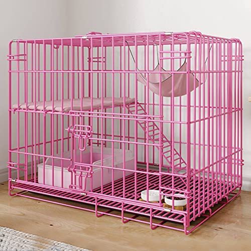 Katzengehege Indoor Outdoor Groß Metall Hundekäfig Faltbar Hundebox mit 2 Türen Gitterbox Hunde Katzen, Kleintiere Transportkäfig Auto Tierkäfig mit Bodenschale (Color : Pink, Size : 70 * 52 * 59cm) Katzengehege Indoor Outdoor Groß Metall Hundekäfig Faltbar Hundebox mit 2 Türen Gitterbox Hunde Katzen, Kleintiere Transportkäfig Auto Tierkäfig mit Bodenschale (Color : Pink, Size : 70 * 52 * 59cm) von Generic